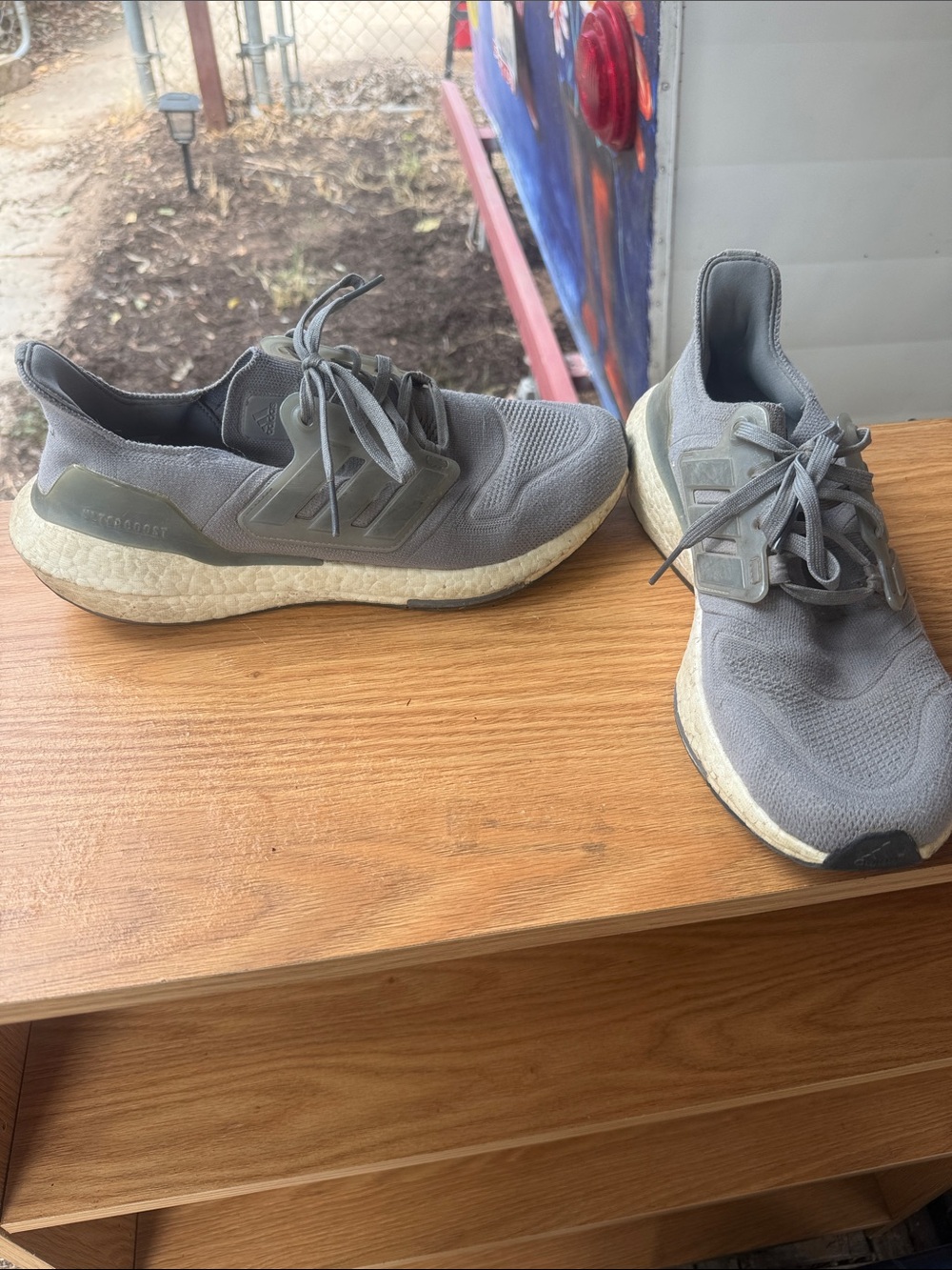 adidas Men's Ultraboost Grey Athletic Running Shoes with Cushioned Boost Midsole